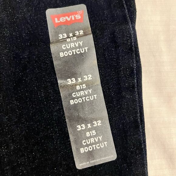 Levi Jeans 815 Curvy Boot Cut size 33 x 32 Blue Denim NWT - Picture 13 of 14